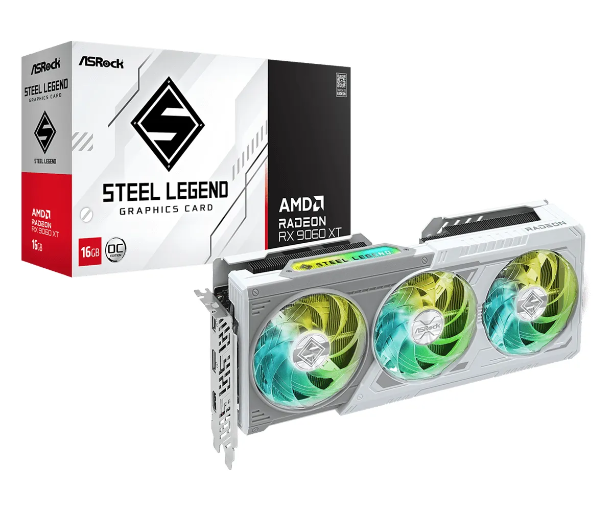 ASRock Radeon RX 9060 XT Steel Legend 16 Gt OC