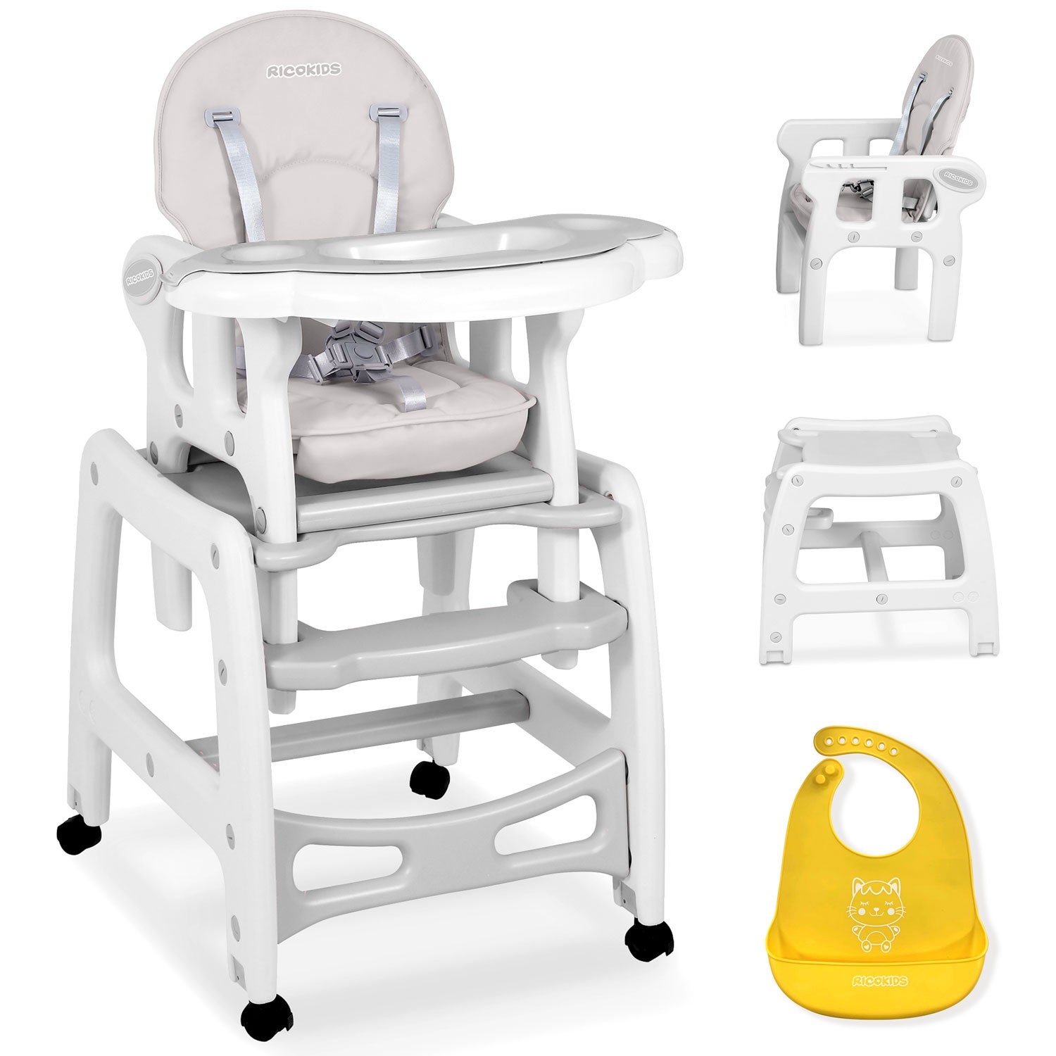 Sinco 5-in-1 -syöttötuoli, harmaa